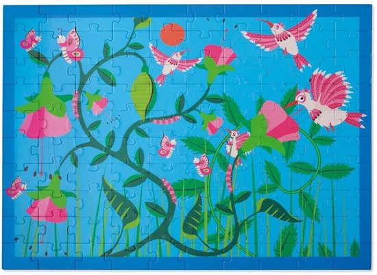 DAM Scratch Puzzel 100pcs: KOLIBRIES 60x43.5cm, In Doos Diam.26xH10cm, 5+ 5 DAM Scratch Puzzel 100pcs: KOLIBRIES 60x43.5cm, In Doos Diam.26xH10cm, 5+ - Afbeelding 5