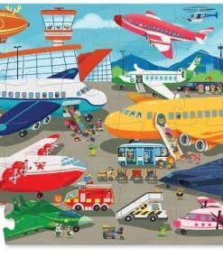 Crocodile Creek Gevormde Puzzel Busy Airport - 36 Stukjes