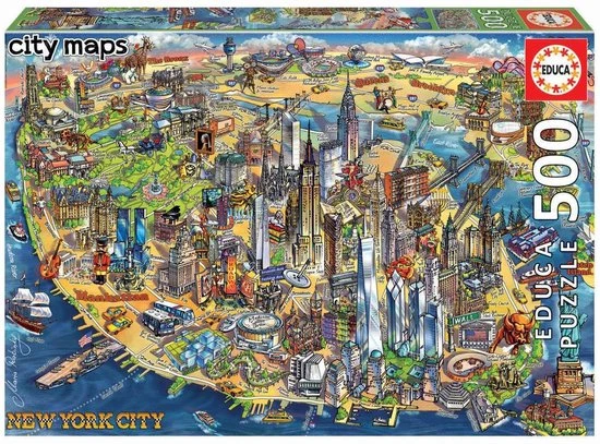 Educa Puzzle. New York City Map 500 Teile 1 Educa Puzzle. New York City Map 500 Teile