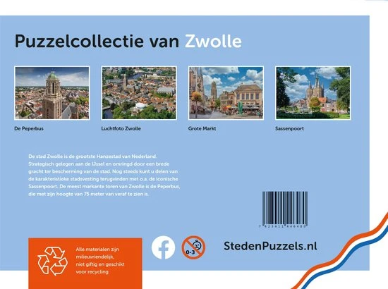 StedenPuzzels.nl StedenPuzzels - Peperbus Zwolle - 1000 Stukjes 2 StedenPuzzels.nl StedenPuzzels - Peperbus Zwolle - 1000 Stukjes - Afbeelding 2