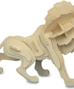 Merkloos Bouwpakket 3D Puzzel Leeuw - Hout
