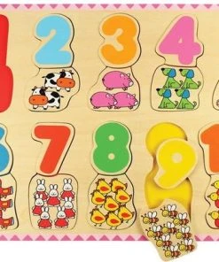 Bigjigs Houten Nummer Puzzel - 20 Stukjes