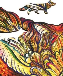 UNIDRAGON Houten Puzzel Dier - Vurige Vos - 308 Stukjes - King Size 27x40 Cm -Goedkope puzzels winkel 550x428 1