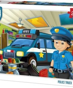 King Kinderpuzzel POLICE TRUCK 24 Stukjes