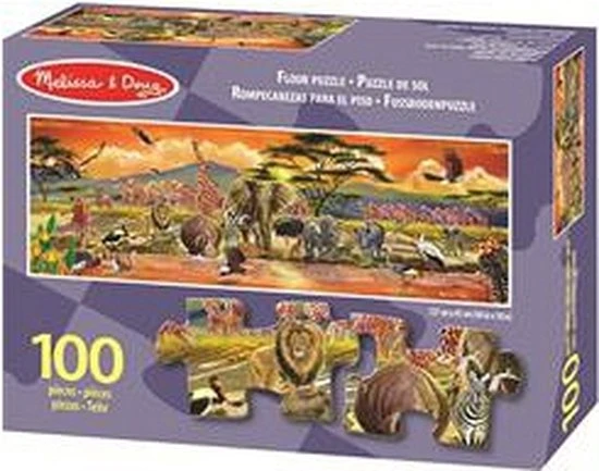 Melissa & Doug Mega Puzzel Safari 100 Stukjes 5 Melissa & Doug Mega Puzzel Safari 100 Stukjes - Afbeelding 5