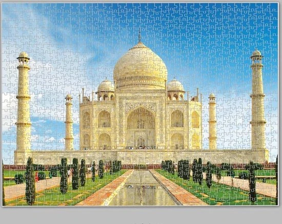 Happy Puzzle Taj Mahal Puzzel Volwassenen 1000 Stukjes - Legpuzzels Puzzle Kinderen - Jigsaw Puzzels Creative - Speelgoed Hobby Voor Volwassenen - 50*70 Cm 1 Happy Puzzle Taj Mahal Puzzel Volwassenen 1000 Stukjes - Legpuzzels Puzzle Kinderen - Jigsaw Puzzels Creative - Speelgoed Hobby Voor Volwassenen - 50*70 Cm