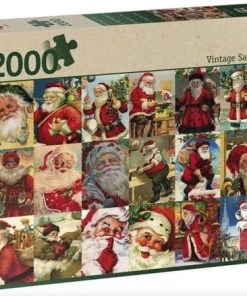 Jumbo Premium Collection Puzzel Vintage Santa's - Legpuzzel - 2000 Stukjes