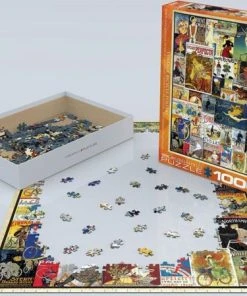 Eurographics Puzzel Vintage Bicycle Posters - 1000 Stukjes -Goedkope puzzels winkel 550x449 4