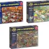 Jumbo Jan Van Haasteren - 3 Stuks - Darts 1000 Stukjes & Kamperen In Het Bos 1000 Stukjes & De Bloemencorso 1000 Stukjes