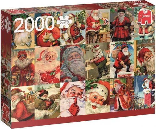 Jumbo Premium Collection Puzzel Vintage Santa's - Legpuzzel - 2000 Stukjes 2 Jumbo Premium Collection Puzzel Vintage Santa's - Legpuzzel - 2000 Stukjes - Afbeelding 2