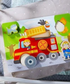 Haba Vormenpuzzel Brandweerauto Hout 7-delig -Goedkope puzzels winkel 550x458 7
