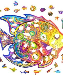 UNIDRAGON Houten Puzzel Dier - Glanzende Vis - 331 Stukjes - King Size 40x31 Cm -Goedkope puzzels winkel 550x460 1