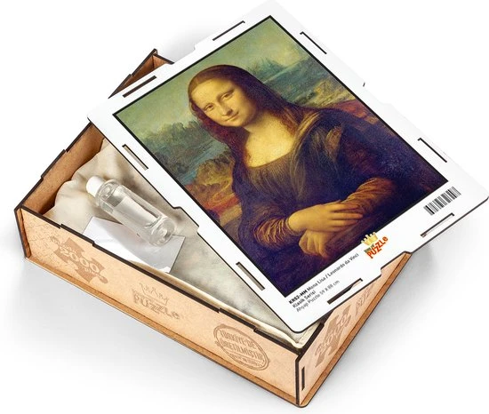 KING Of PUZZLE Mona Lisa - Leonardo Da Vinci Houten Puzzel 2000 Stukjes 2 KING Of PUZZLE Mona Lisa - Leonardo Da Vinci Houten Puzzel 2000 Stukjes - Afbeelding 2