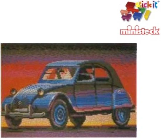 Stick-it Citroen 2CV (eend), Ca. 8.000 Steentjes, Compatibel Met Ministeck 1 Stick-it Citroen 2CV (eend), Ca. 8.000 Steentjes, Compatibel Met Ministeck