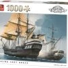 King Puzzel 1000 Stukjes (68 X 49 Cm) - Taking Lady Grace - Legpuzzel Geschiedenis Zeilschepen - Volwassenen