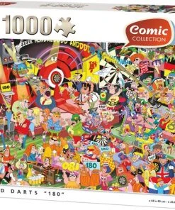 Planet Happy Comic Puzzel King - World Darts "180" - 1000 Stukjes - Legpuzzel
