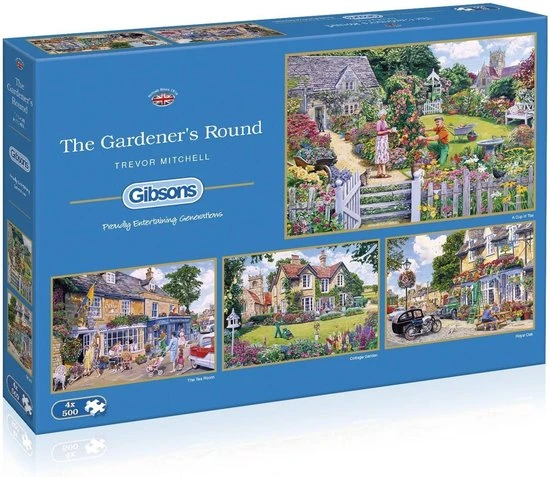 Gibsons The Gardener's Round Puzzel (4 X 500 Stukjes) 3 Gibsons The Gardener's Round Puzzel (4 X 500 Stukjes) - Afbeelding 3