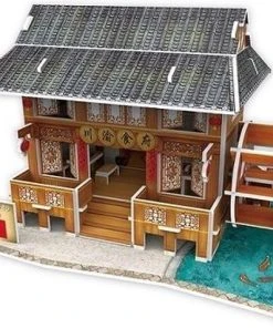 Dielay 3D Puzzel - Complete Set - 53 Onderdelen - Chinees Wokrestaurant