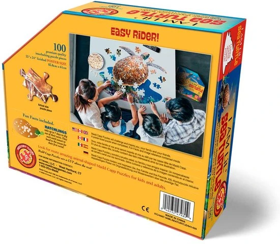 I AM Lil' Puzzle Jr.: SEA TURTLE 83.82x60.96cm, 100pcs, In Doos 25.40x30.48x7.62cm, Madd Capp Puzzle, 5+ 5 I AM Lil' Puzzle Jr.: SEA TURTLE 83.82x60.96cm, 100pcs, In Doos 25.40x30.48x7.62cm, Madd Capp Puzzle, 5+ - Afbeelding 5