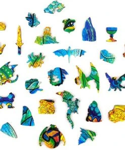 UNIDRAGON Houten Puzzel Dier - Beschermende Draak - 330 Stukjes - King Size 27x44 Cm -Goedkope puzzels winkel 550x481 1