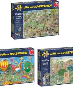 Merkloos Jan Van Haasteren - Veldrijden & Nijntje & Kunstmarkt - Alle 1000 Stukjes