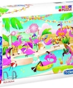 Clementoni - Briljant Puzzel - Flamingos Party - 104 Stukjes, Puzzels Kinderen -Goedkope puzzels winkel 550x485 1