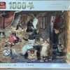 King Puzzel 1000 Stukjes - Puzzel Volwassenen - Katten Puzzel - 68x49 Cm