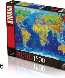 KS Games World Political Map Puzzel 1500 Stukjes -Goedkope puzzels winkel 550x487