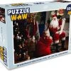 PuzzleWow Puzzel De Kerstman Zittend In Een Stoel Met Zak Vol Geschenken - Legpuzzel - Puzzel 500 Stukjes - Kerst - Cadeau - Kerstcadeau Voor Mannen, Vrouwen En Kinderen - Sinterklaas Cadeautjes - Sinterklaas Voor Grote Kinderen