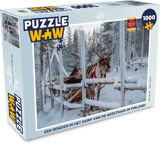 PuzzleWow Puzzel Een Rendier In Het Dorp Van De Kerstman In Finland - Legpuzzel - Puzzel 1000 Stukjes Volwassenen - Kerst - Cadeau - Kerstcadeau Voor Mannen, Vrouwen En Kinderen - Sinterklaas Cadeautjes - Sinterklaas Voor Grote Kinderen 1 PuzzleWow Puzzel Een Rendier In Het Dorp Van De Kerstman In Finland - Legpuzzel - Puzzel 1000 Stukjes Volwassenen - Kerst - Cadeau - Kerstcadeau Voor Mannen, Vrouwen En Kinderen - Sinterklaas Cadeautjes - Sinterklaas Voor Grote Kinderen