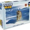 PuzzleWow Puzzel Tijger - Sneeuw - Rennen - Legpuzzel - Puzzel 1000 Stukjes Volwassenen - Sinterklaas Cadeautjes - Sinterklaas Voor Grote Kinderen