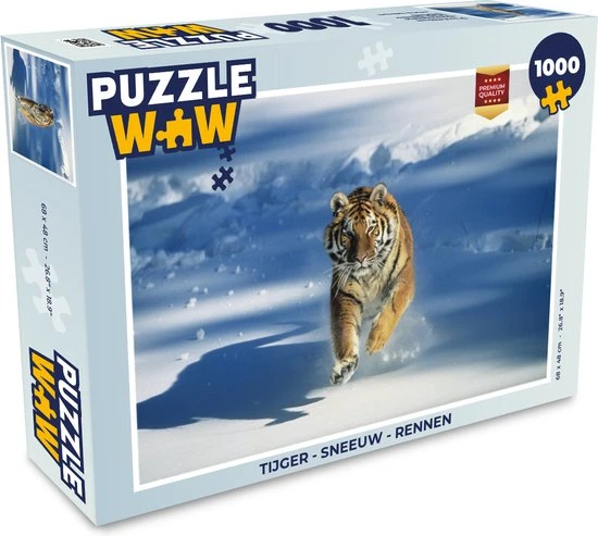 PuzzleWow Puzzel Tijger - Sneeuw - Rennen - Legpuzzel - Puzzel 1000 Stukjes Volwassenen - Sinterklaas Cadeautjes - Sinterklaas Voor Grote Kinderen 1 PuzzleWow Puzzel Tijger - Sneeuw - Rennen - Legpuzzel - Puzzel 1000 Stukjes Volwassenen - Sinterklaas Cadeautjes - Sinterklaas Voor Grote Kinderen