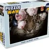 PuzzleWow Puzzel Tijger - Bloemen - Rozen - Legpuzzel - Puzzel 1000 Stukjes Volwassenen - Sinterklaas Cadeautjes - Sinterklaas Voor Grote Kinderen