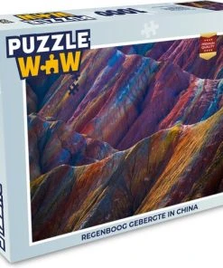 PuzzleWow Puzzel Regenboog Gebergte In China - Legpuzzel - Puzzel 1000 Stukjes Volwassenen - Sinterklaas Cadeautjes - Sinterklaas Voor Grote Kinderen