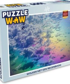 PuzzleWow Puzzel Wolken Met Een Regenboog - Legpuzzel - Puzzel 1000 Stukjes Volwassenen - Sinterklaas Cadeautjes - Sinterklaas Voor Grote Kinderen