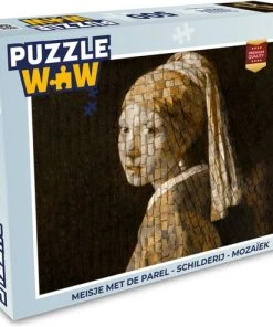 PuzzleWow Puzzel Meisje Met De Parel - Schilderij - Mozaïek - Legpuzzel - Puzzel 500 Stukjes - Sinterklaas Cadeautjes - Sinterklaas Voor Grote Kinderen