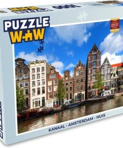 PuzzleWow Puzzel Kanaal - Amsterdam - Huis - Legpuzzel - Puzzel 1000 Stukjes Volwassenen - Sinterklaas Cadeautjes - Sinterklaas Voor Grote Kinderen