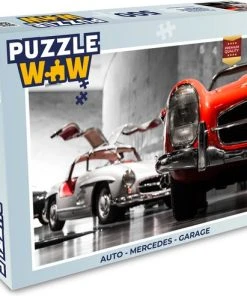 PuzzleWow Puzzel Auto - Mercedes - Garage - Legpuzzel - Puzzel 500 Stukjes - Sinterklaas Cadeautjes - Sinterklaas Voor Grote Kinderen