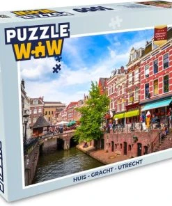 PuzzleWow Puzzel Huis - Gracht - Utrecht - Legpuzzel - Puzzel 1000 Stukjes Volwassenen - Sinterklaas Cadeautjes - Sinterklaas Voor Grote Kinderen