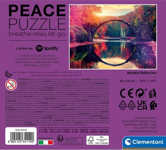 Clementoni Puzzels Voor Volwassenen - Peace Puzzle - Mindful Reflection, Legpuzzel 500 Stukjes, 14-99 Jaar - 35119 2 Clementoni Puzzels Voor Volwassenen - Peace Puzzle - Mindful Reflection, Legpuzzel 500 Stukjes, 14-99 Jaar - 35119 - Afbeelding 2