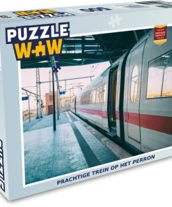 PuzzleWow Puzzel Trein Op Het Perron - Legpuzzel - Puzzel 500 Stukjes - Sinterklaas Cadeautjes - Sinterklaas Voor Grote Kinderen