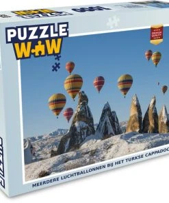 PuzzleWow Puzzel Luchtballon - Stenen - Sneeuw - Legpuzzel - Puzzel 1000 Stukjes Volwassenen