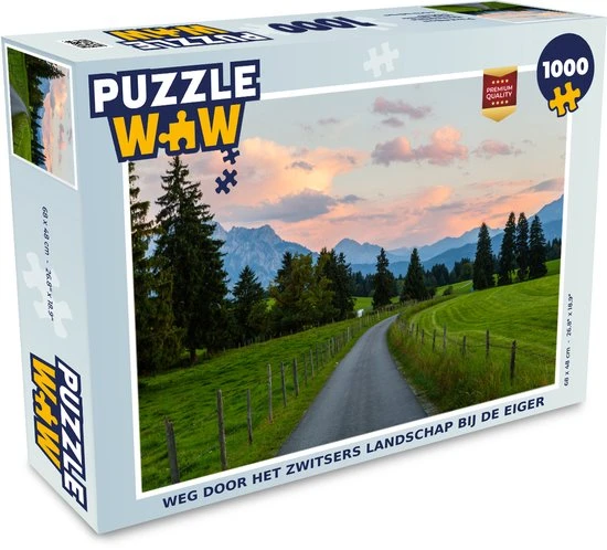 PuzzleWow Puzzel Weg Door Het Zwitsers Landschap Bij De Eiger - Legpuzzel - Puzzel 1000 Stukjes Volwassenen - Sinterklaas Cadeautjes - Sinterklaas Voor Grote Kinderen 1 PuzzleWow Puzzel Weg Door Het Zwitsers Landschap Bij De Eiger - Legpuzzel - Puzzel 1000 Stukjes Volwassenen - Sinterklaas Cadeautjes - Sinterklaas Voor Grote Kinderen