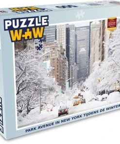 PuzzleWow Puzzel Park Avenue In New York Tijdens De Winter - Legpuzzel - Puzzel 500 Stukjes - Sinterklaas Cadeautjes - Sinterklaas Voor Grote Kinderen