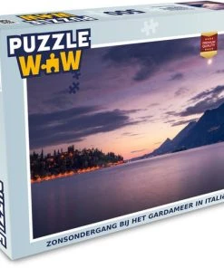 PuzzleWow Puzzel Gardameer - Berg - Zon - Legpuzzel - Puzzel 500 Stukjes - Sinterklaas Cadeautjes - Sinterklaas Voor Grote Kinderen