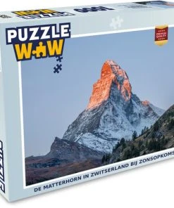 PuzzleWow Puzzel De Matterhorn In Zwitserland Bij Zonsopkomst - Legpuzzel - Puzzel 1000 Stukjes Volwassenen - Sinterklaas Cadeautjes - Sinterklaas Voor Grote Kinderen