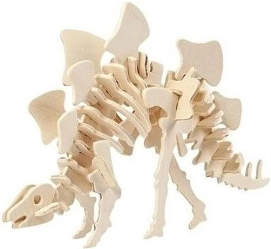 Merkloos 2x Houten Bouwpakketten Dinosaurus Stegosaurus - 3D Puzzel Dino Speelgoed 2 Merkloos 2x Houten Bouwpakketten Dinosaurus Stegosaurus - 3D Puzzel Dino Speelgoed - Afbeelding 2