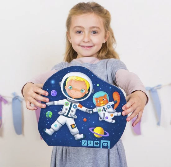 Eurekakids Puzzel 4 In 1 Astronaut - Vier Kinderpuzzels In Mooie Doos 4 Eurekakids Puzzel 4 In 1 Astronaut - Vier Kinderpuzzels In Mooie Doos - Afbeelding 4