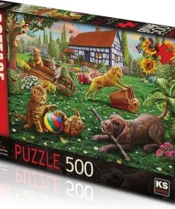 KS Games Dogs And Cats At Play Puzzel 500 Stukjes