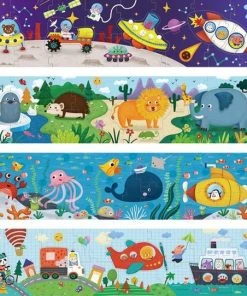 MiDeer Pinwheel Hoge Kwaliteit Mijn Eerste Lange Puzzel 94*21CM 30 Extra Grote En Dikke Stuks - Ruimte: Ruimteschip + Raket + Constellatie + Satelliet - Vloer Puzzel Voor 2 Jaar+ - Vloer Puzzel Voor Peuter Vanaf 2 Jaar -Goedkope puzzels winkel 550x542 1